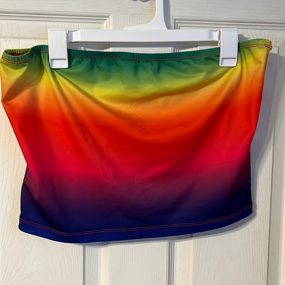 Dolls Kill/Current Mood Rainbow Tube Top